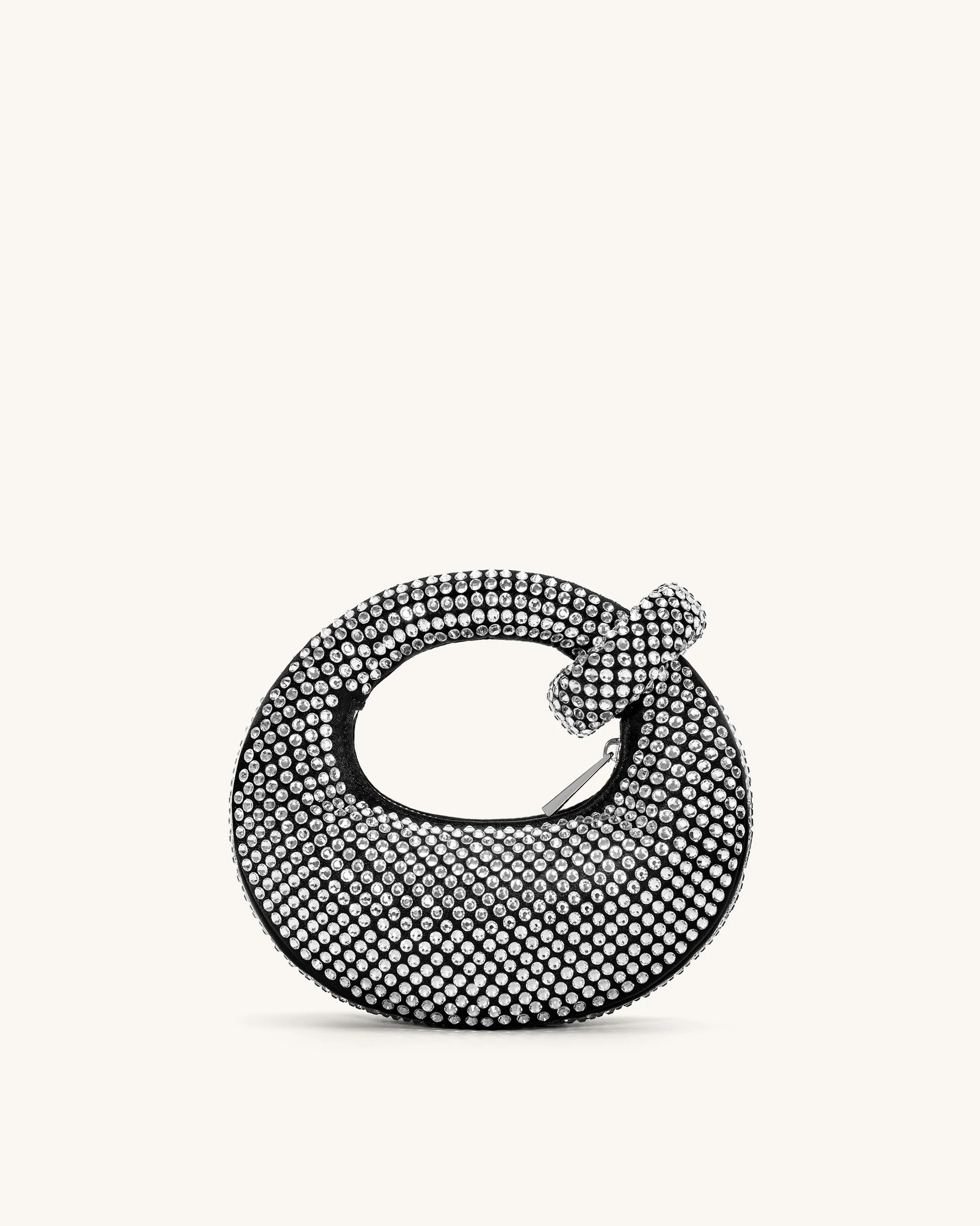 Abacus Artificial Crystal Mini Top Handle Bag - Black | JW PEI US