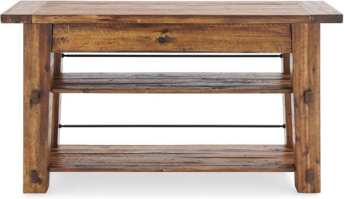 Alaterre Furniture Durango 54" L Industrial Wood Console Table with Two Shelves | Amazon (US)