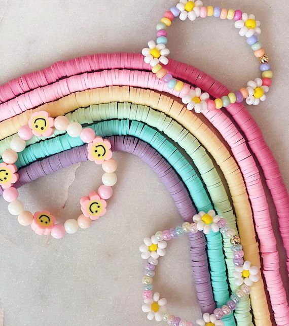 Easter Bracelets for Toddler Daisy Bracelet for Child | Etsy | Etsy (US)