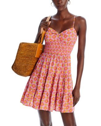 Printed Tiered Sleeveless Mini Dress- 100% Exclusive | Bloomingdale's (US)