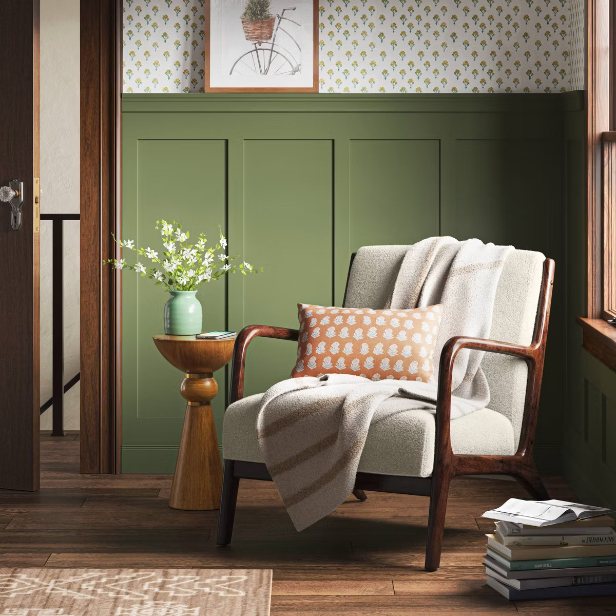 Cozy Feathery Knit Border Striped Throw Blanket  - Threshold™ | Target