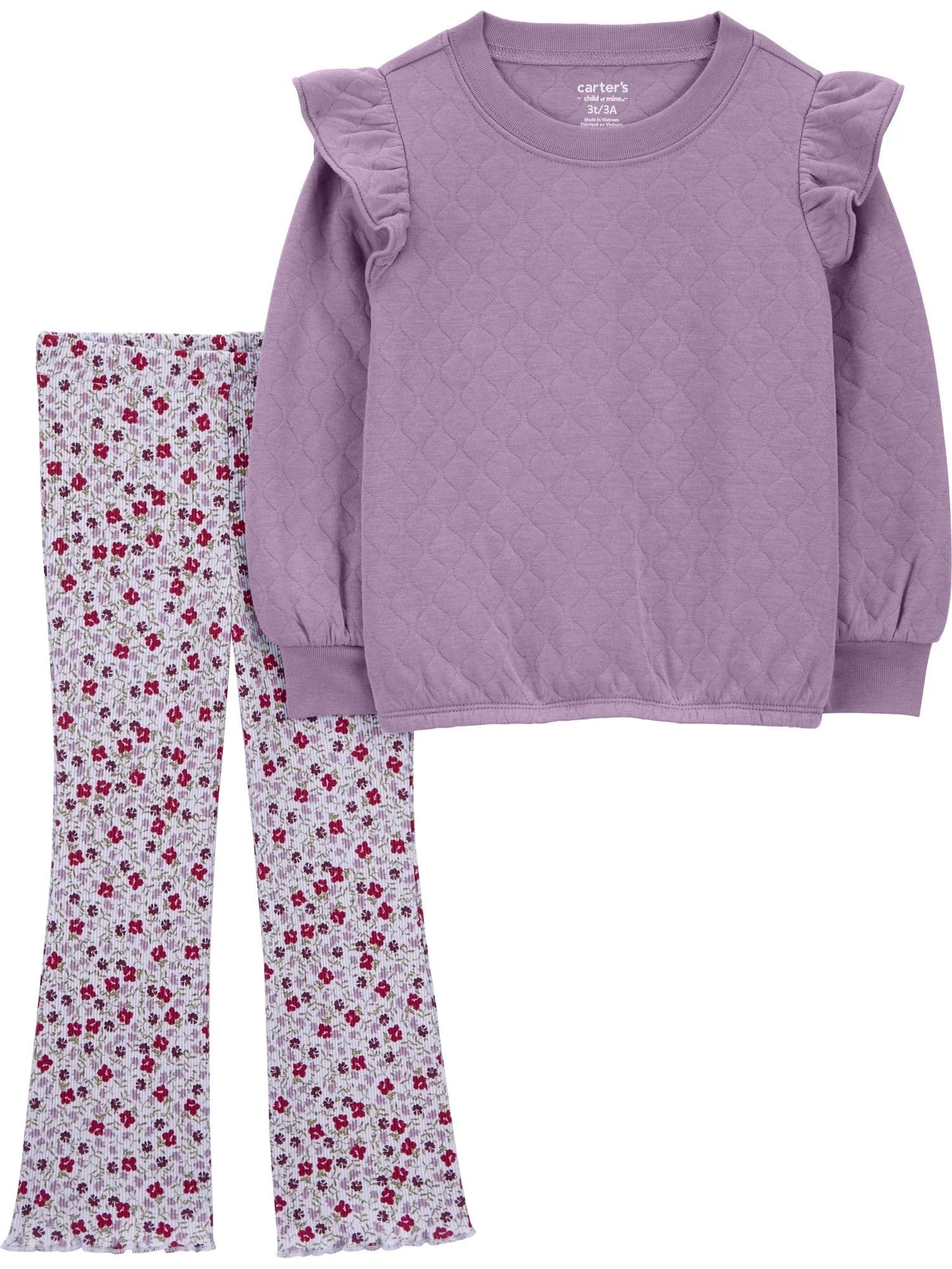 Carter's Child of Mine Toddler Girl Outfit Set, 2-Piece, Sizes 12M-5T | Walmart (US)