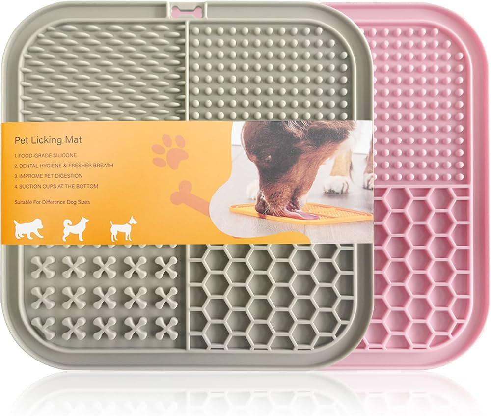 Ulmpp Dog Lick Mat with Suction Cups Dog Slow Feeders Dog Licking Mat Pet Mat Anxiety Relief Dog ... | Amazon (US)