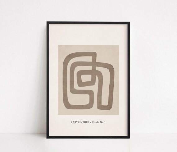 Abstract Neutral Art Print Beige & Brown Art Modern Poster | Etsy | Etsy (US)