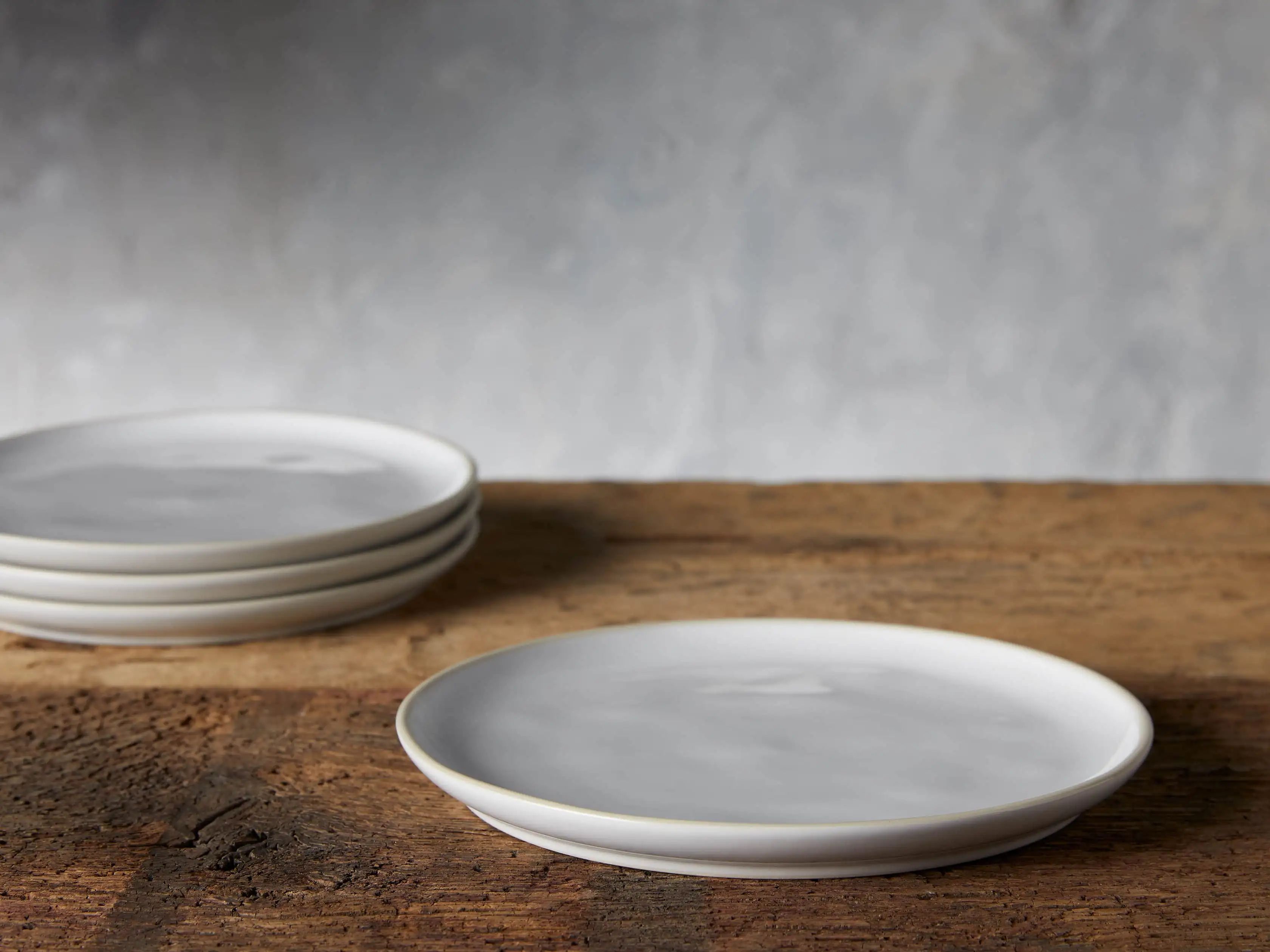 Avignon White Polished Salad Plate (Set of 4) | Arhaus