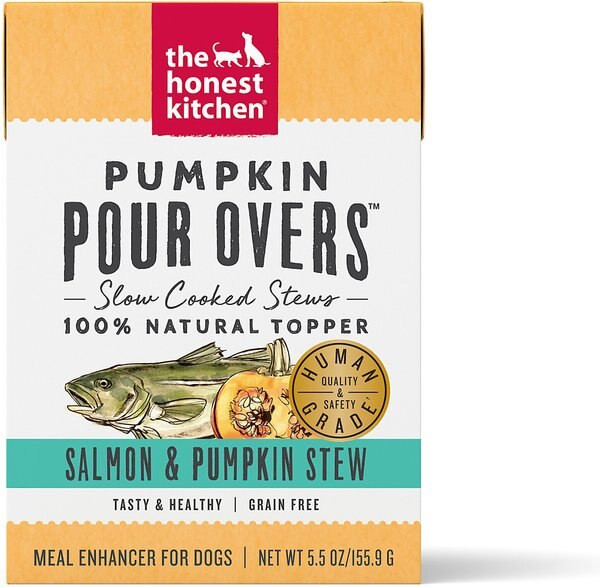 The Honest Kitchen Pumpkin POUR OVERS Salmon & Pumpkin Stew Wet Dog Food Topper | Chewy.com