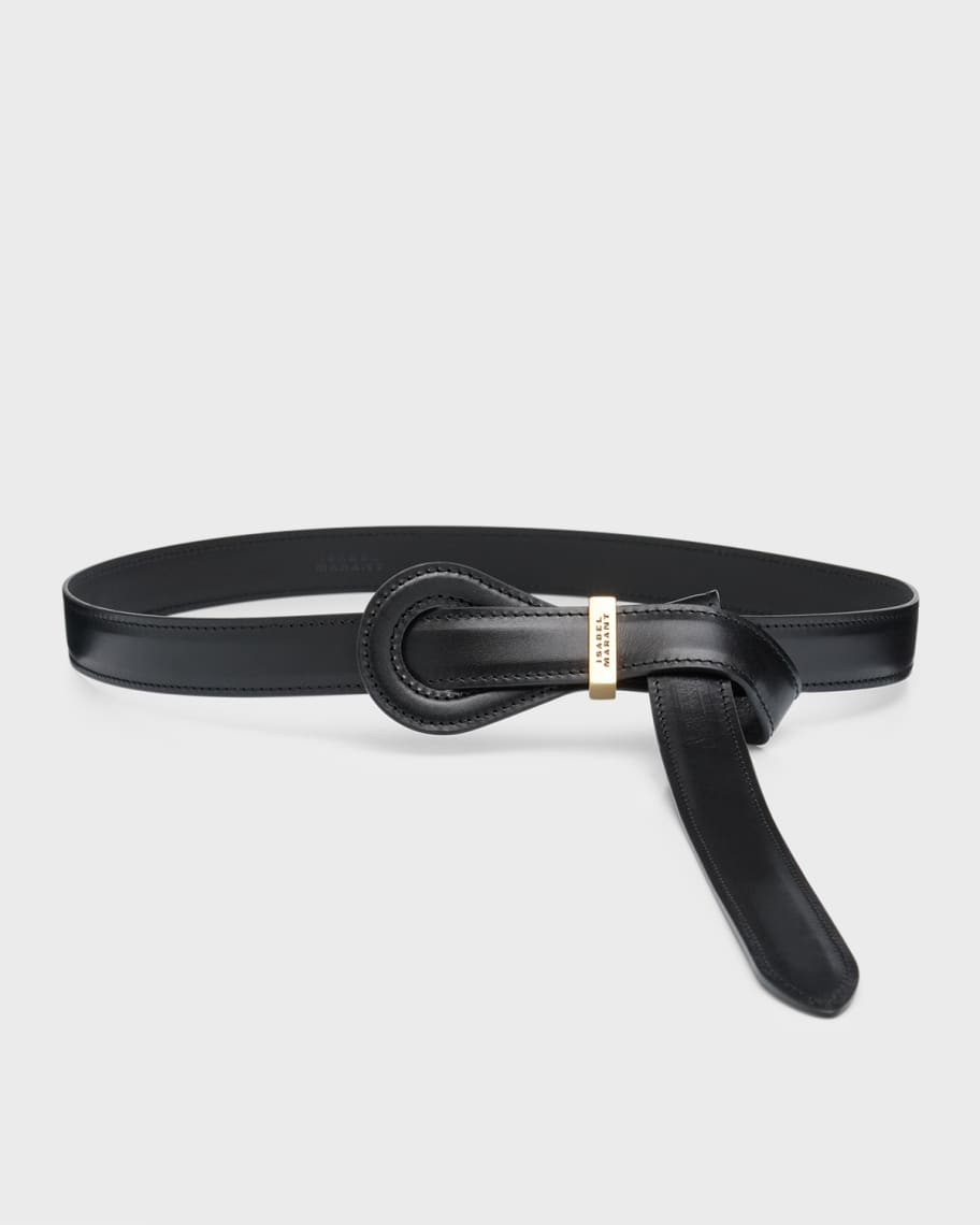 Brindi Pull-Through Leather & Brass Belt | Neiman Marcus
