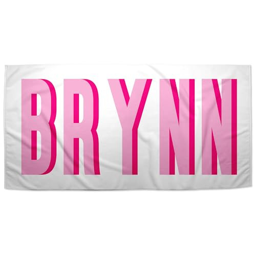 Girls Love A Monogram Personalized Beach Towels for Adults, Monogrammed Beach Towels, Custom Beach Towels, Personalized Beach Towel, Personalized Towels for Adults (Shadow Block, Adult), HS3060ST-C | Amazon (US)