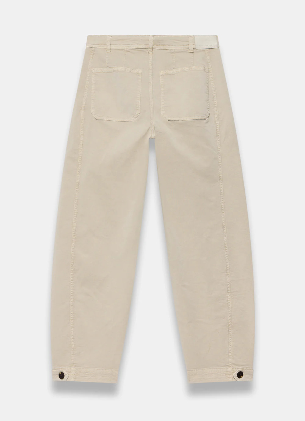 Neutral Washed Barrel Leg Chino Trousers | Mint Velvet