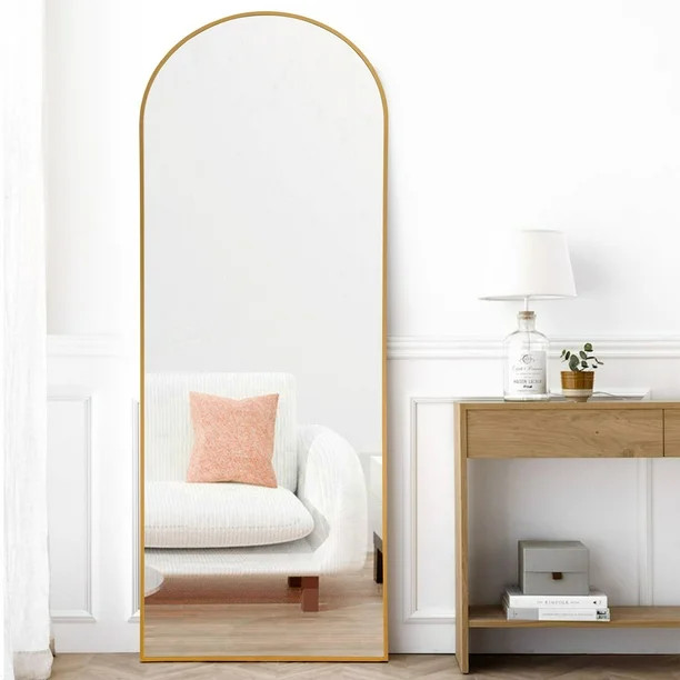 NeuType 24 in x 71 in Gold Modern Floor Mirror - Walmart.com | Walmart (US)