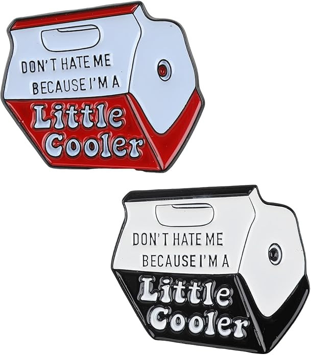 Cute Enamel Cartoon Pins for Hats with Keychain, Don't hate me because I'm a Little Cooler Words ... | Amazon (US)