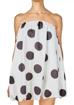 Endless Rose Women's Polka Dot Bubble Mini Dress, Small | Belk