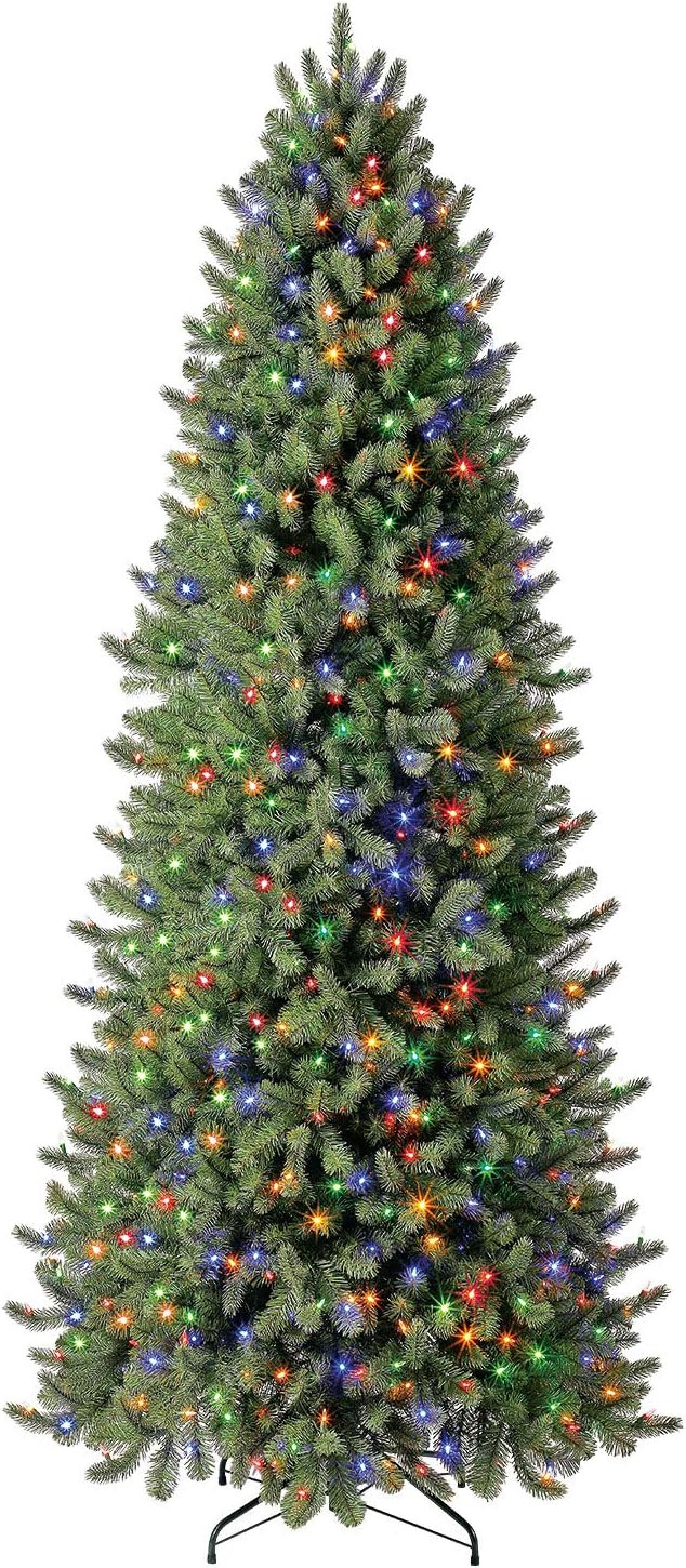 9 ft Pre-Lit Vermont Spruce Artificial Christmas Tree, Remote-Controlled Color-Changing LED Light... | Amazon (US)