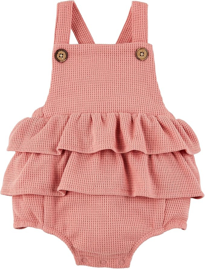 Mud Pie baby-girls Mud Pie Baby Pink Ruffle Romper | Amazon (US)