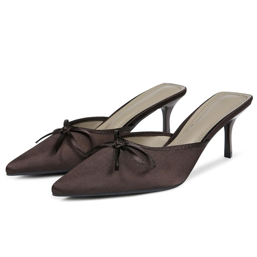 Galindopia Damen Mode Pantoletten Kitten Heel Ohne Verschluss Slide Slide | Amazon (DE)