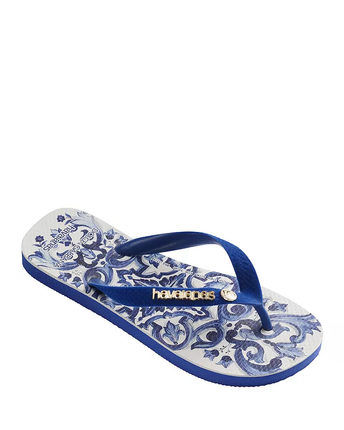 Women's Top Dolce & Gabbana Blu Mediterraneo Flip-Flops | Bloomingdale's (US)