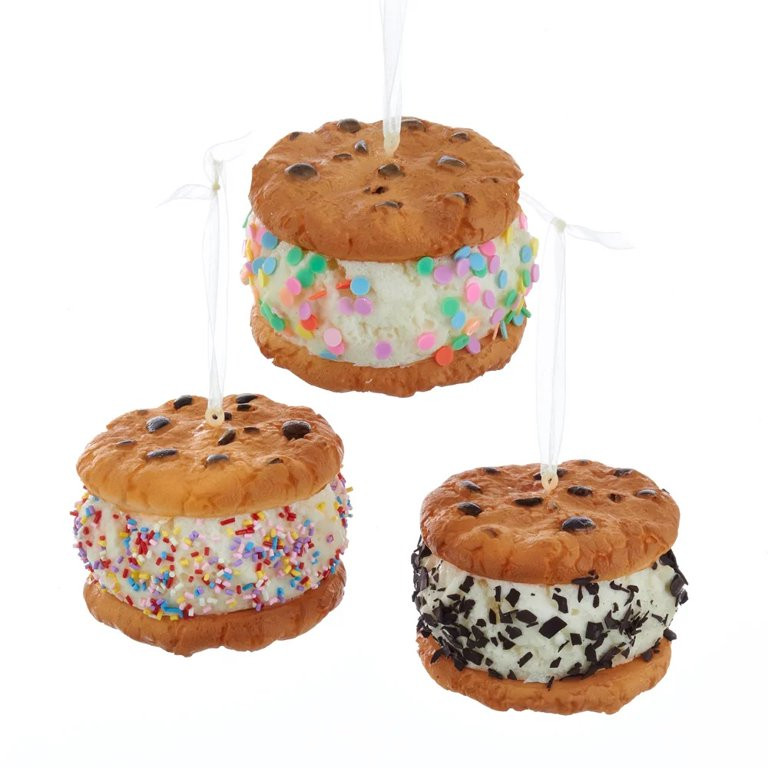 Pack of 12 Ice Cream Sandwich Christmas Ornaments 3.25" | Walmart (US)