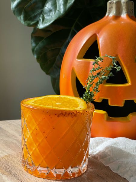 Let’s make a Halloween mocktail! Here’s my mock-o-lantern!  

#LTKhome #LTKHalloween #LTKSeasonal