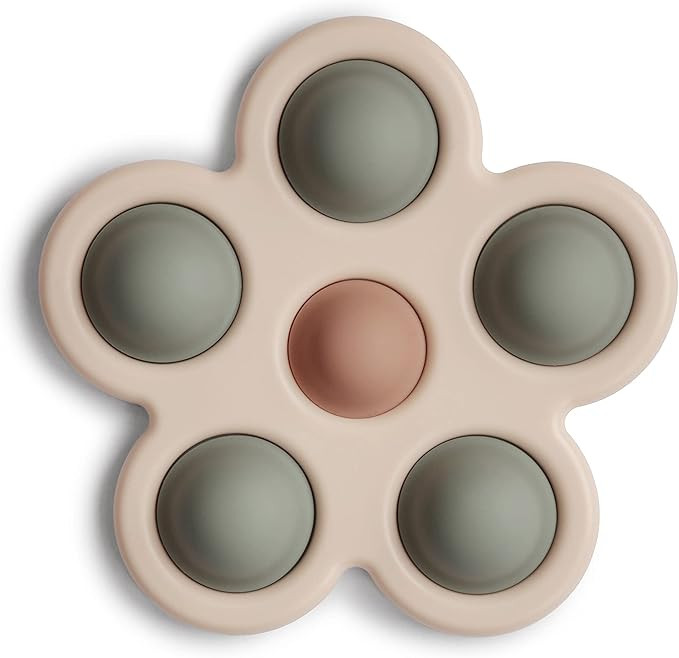 mushie Flower Press Toy (Dried Thyme/Natural/Shifting Sand) | Amazon (US)