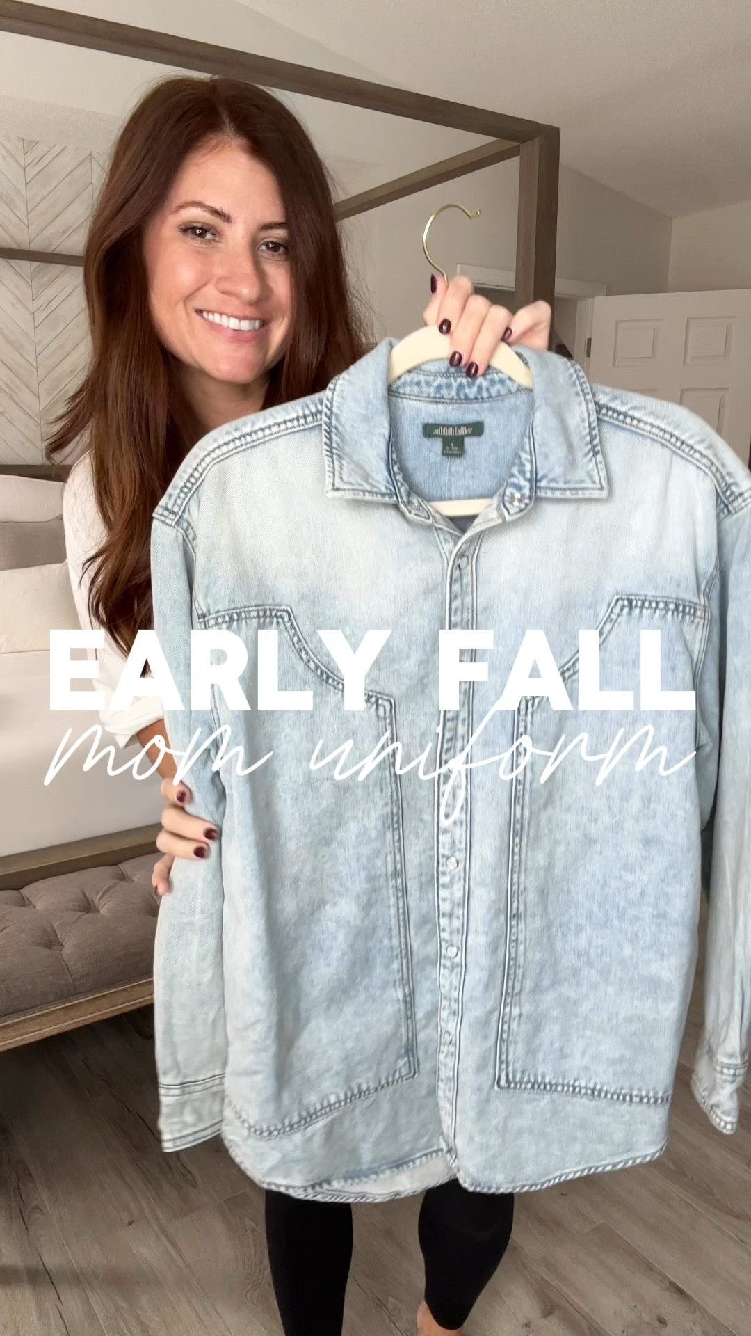 The perfect early fall mom uniform! 🙌🏼 Tee shirt + leggings + denim shacket! It’s that easy! 

Follow me for more affordable fashion and outfit ideas! 

Wearing:
Shacket- small
Leggings- small
Tee- small

Shacket currently on sale for 20% off! 


#LTKFindsUnder50 #LTKStyleTip #LTKOver40