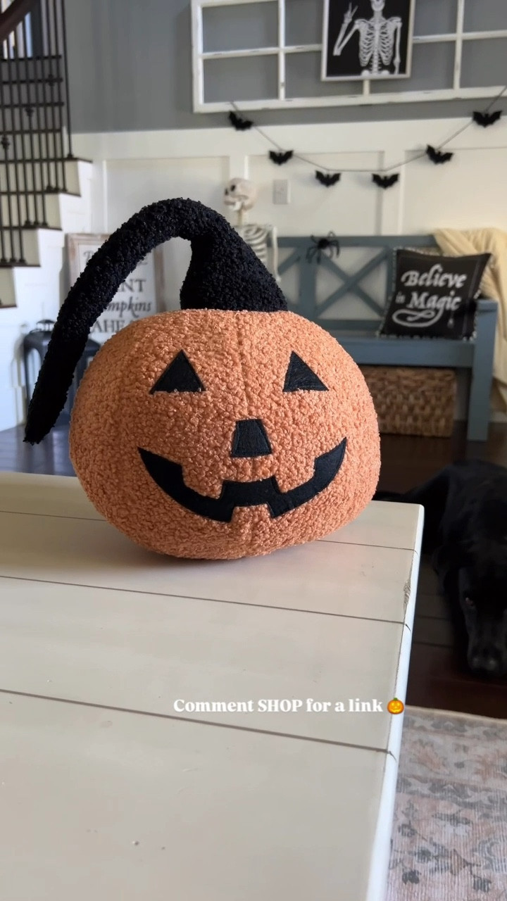 Found the cutest pumpkin pillow for Halloween!  He’s soft and perfect for that corner that needs some Halloween love 🎃

#LTKSeasonal #LTKHome #LTKVideo