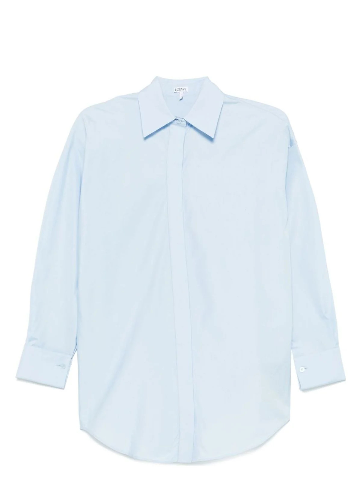 Loewe Women's Cotton Shirt in Clear Blue | Size 34 | S540Y05XA1 | LOZURI