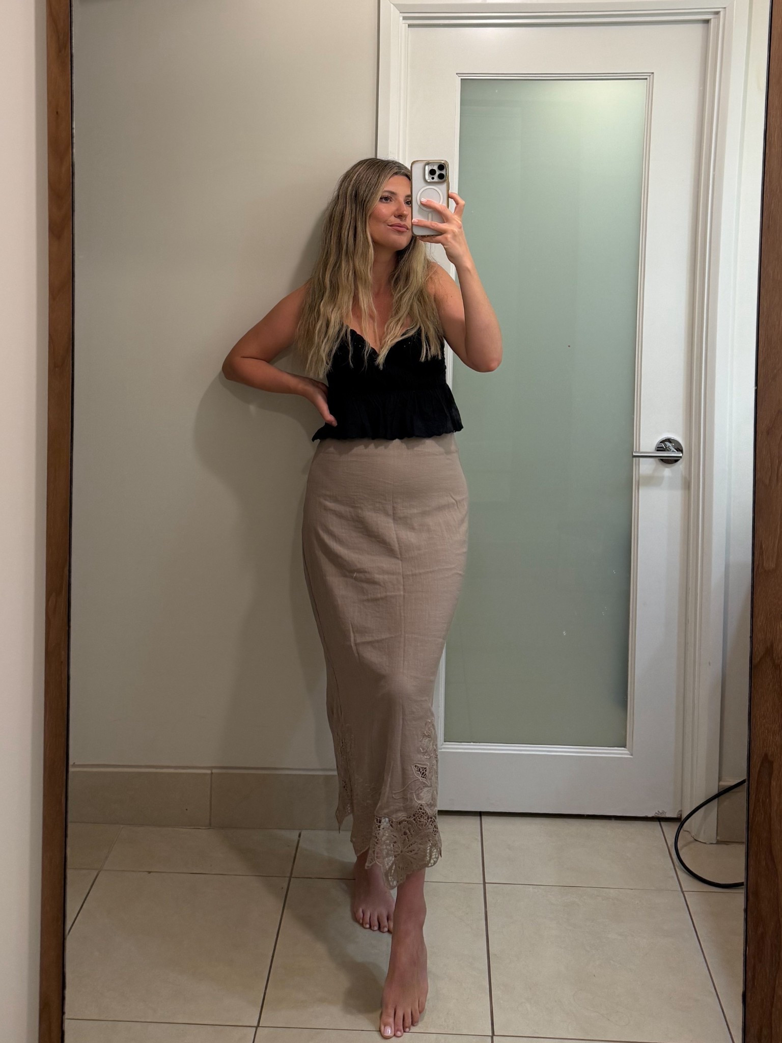 Obsessed with this neutral mocha colored lace skirt from Zara! Lace is so on trend for fall and this is the perfect transition piece! Wearing a size medium for perfect lose fit! 

#LTKWorkwear #LTKStyleTip #LTKFindsUnder100