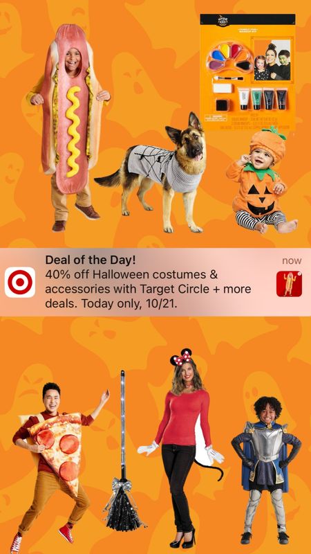 TODAY ONLY- 40% off Target Halloween Costumes and Accessories 

#LTKHalloween #LTKHolidaySale #LTKsalealert