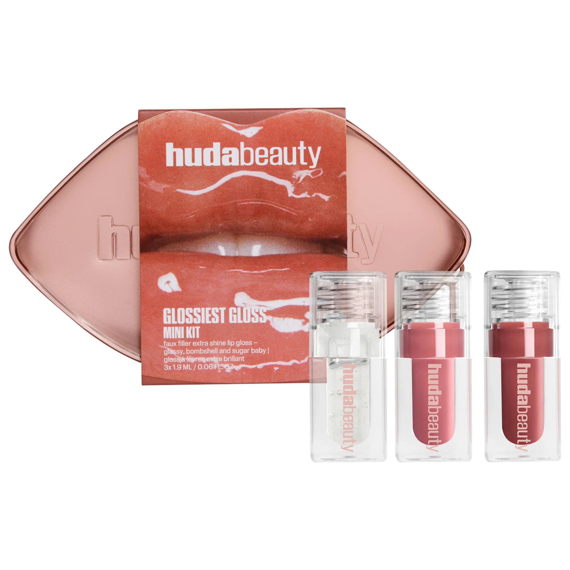 HUDA BEAUTY Mini Glossiest Lip Gloss Set .06 FL OZ / 1.9 ML | Sephora (US)