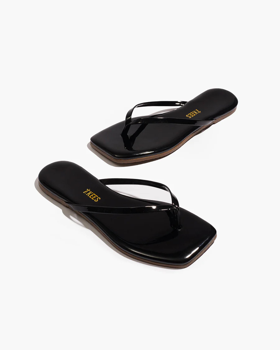 Square Toe Lily in Licorice - our exclusive take on our most sought-after flip flop | TKEES