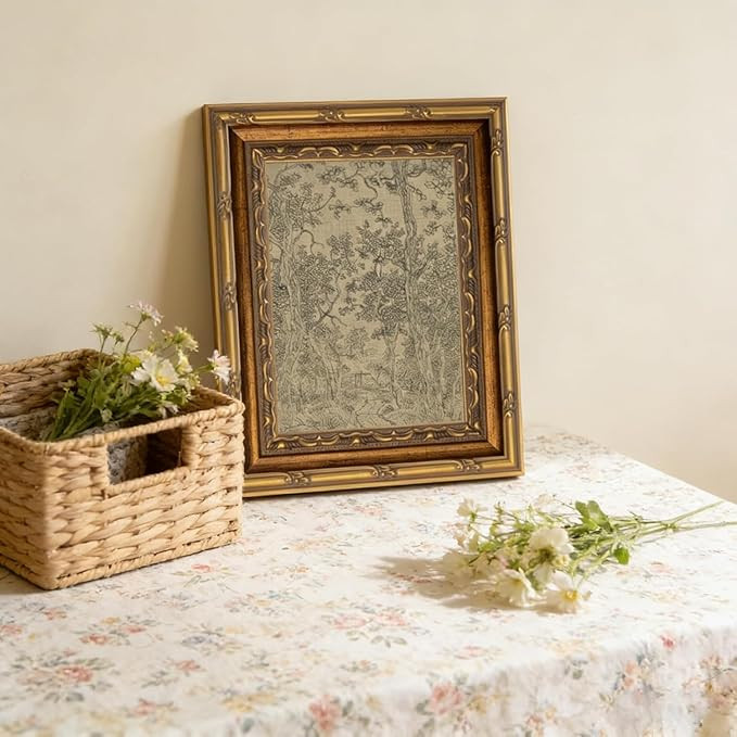 Vintage Gold Framed Wall Art Antique Sketch Landscape Wall Decor Picture Dark Moody Retro Country... | Amazon (US)