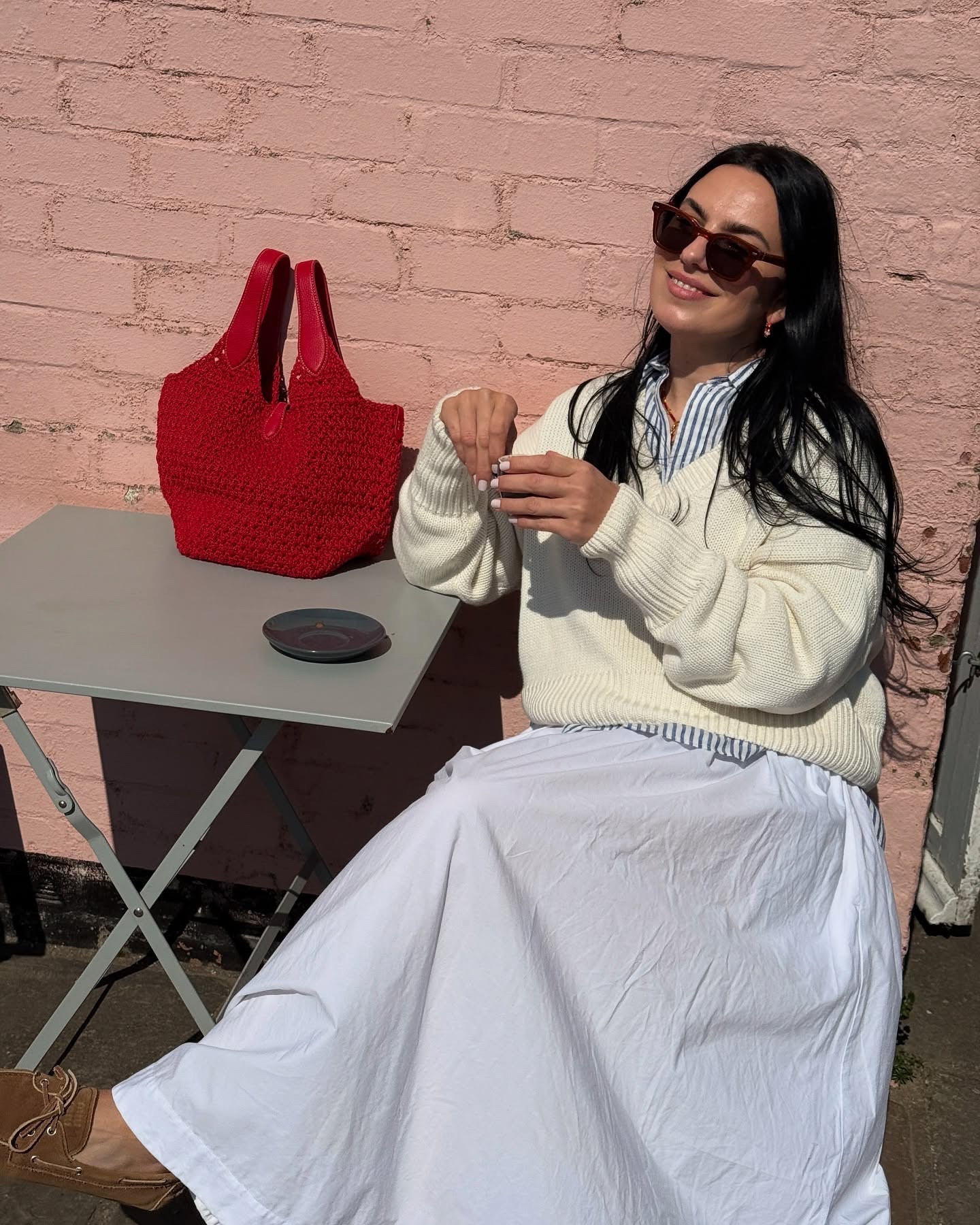 Coffee dates & Spring layers 🫶
This white skirt is one of my fave pieces in my wardrobe, I’ve had it for nearly two years now and I would say it’s a staple on holidays, great with stripes and an oversized knit like I’m wearing here, wear it with a long trench coat too or dress it up with heels and a blazer. Love how versatile it is! Linked on stories & OOTD highlights x

Some PR products tagged 

#ootdinspo #springootd #springoutfitideas #coffeedates #orford #mumoutfit