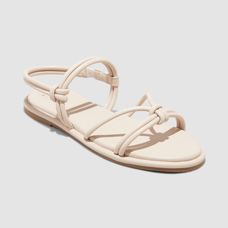 Women's Lara Ankle Strap Sandals - A New Day™ Off-white 10 : Target | Target