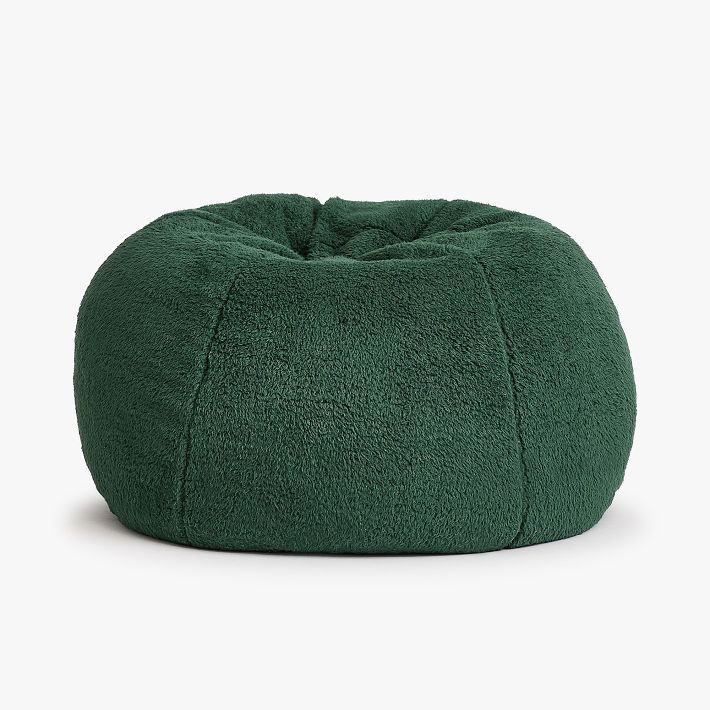Sherpa Forest Green Bean Bag Chair | Pottery Barn Teen