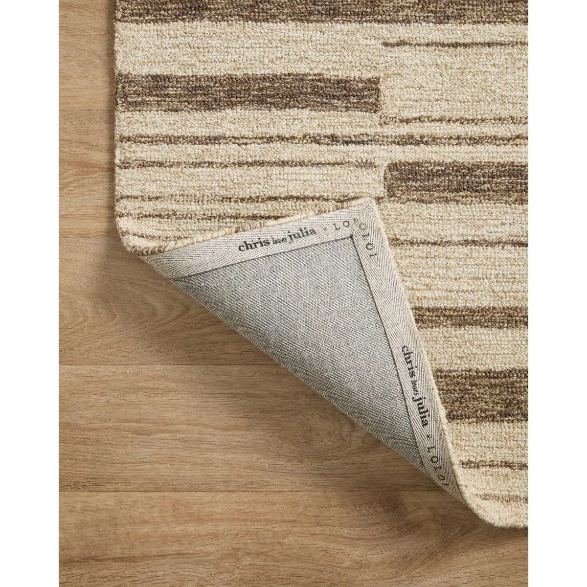 Chris Loves Julia x Loloi Polly Checkered Hand-tufted Beige/Tobacco Area Rug | Wayfair North America