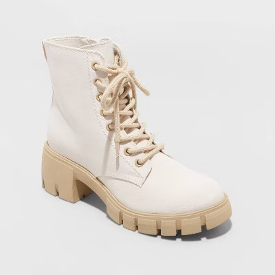 Women's Kolbi Combat Boots - Universal Thread™ Off-White 9 | Target