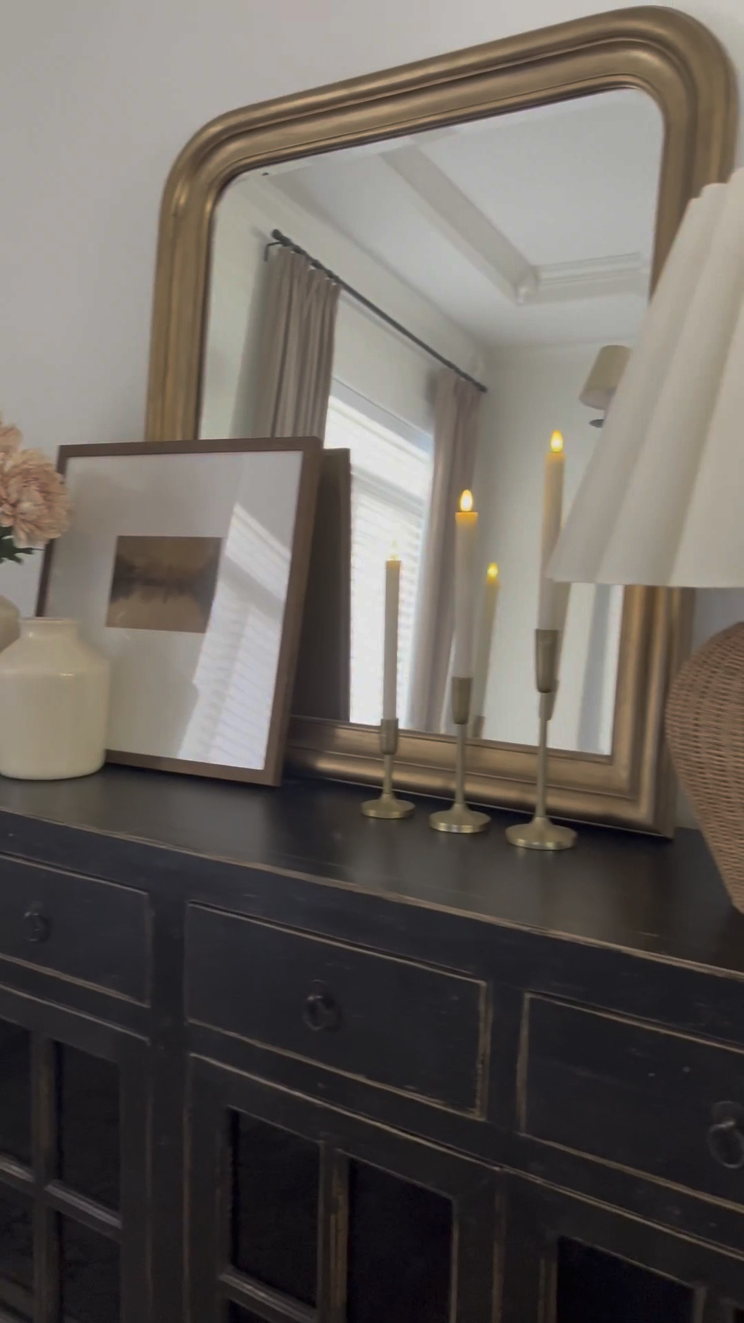 Shop my dining room for decorating inspiration! Modern organic, modern farmhouse, transitional, table lamp, fall leaves, gold mirror#LTKhome #LTKstyletip#LTKWatchNow#LTKStyleTip#LTKFindsUnder100 #LTKSpringSale 

#LTKSeasonal #LTKHome