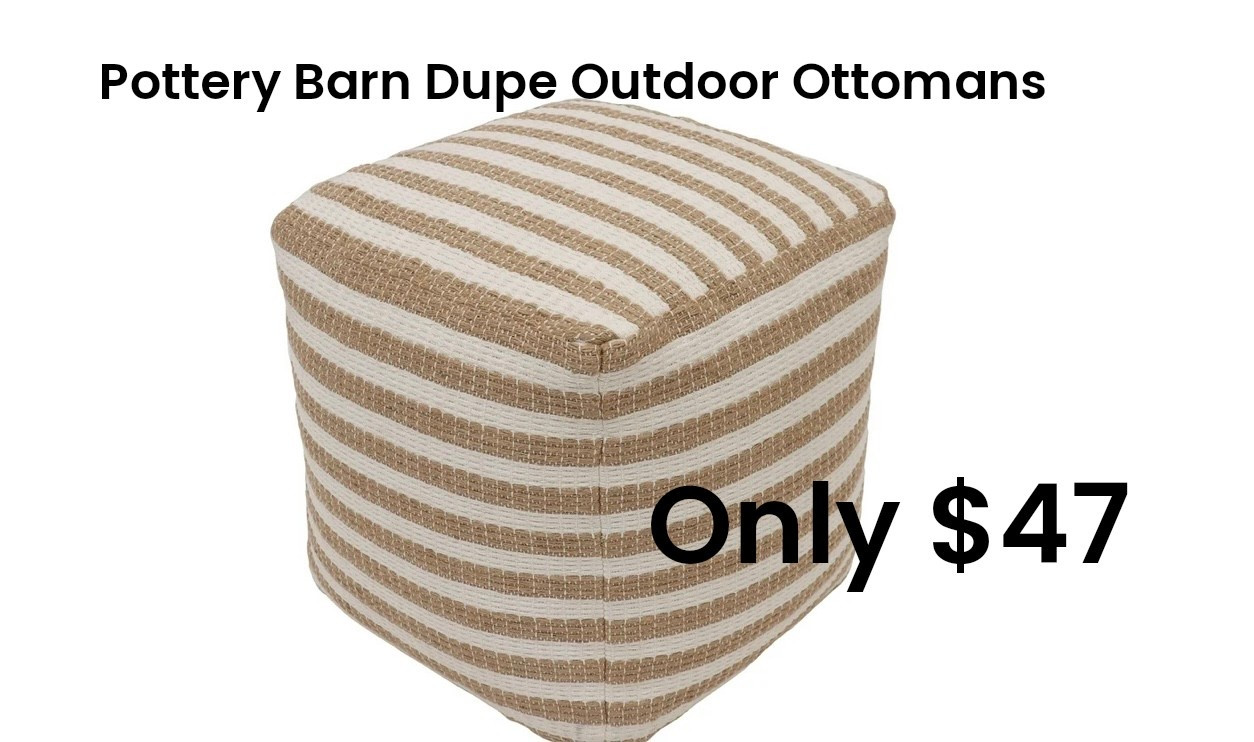 Pottery Barn Dupe Outdoor ottomans

#LTKSeasonal #LTKHome #LTKSaleAlert