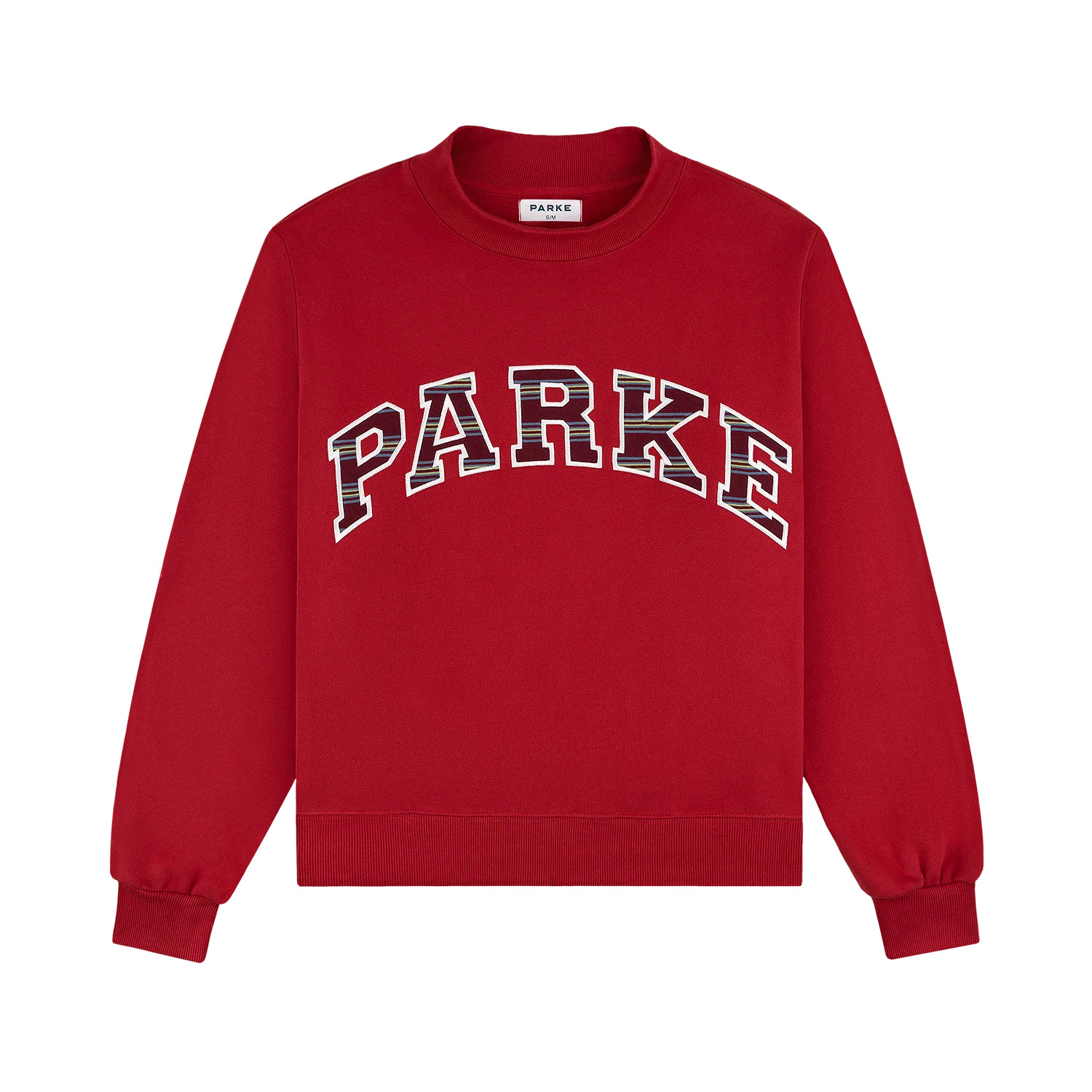 Varsity Mockneck - Cola + Port Stripe | Parke