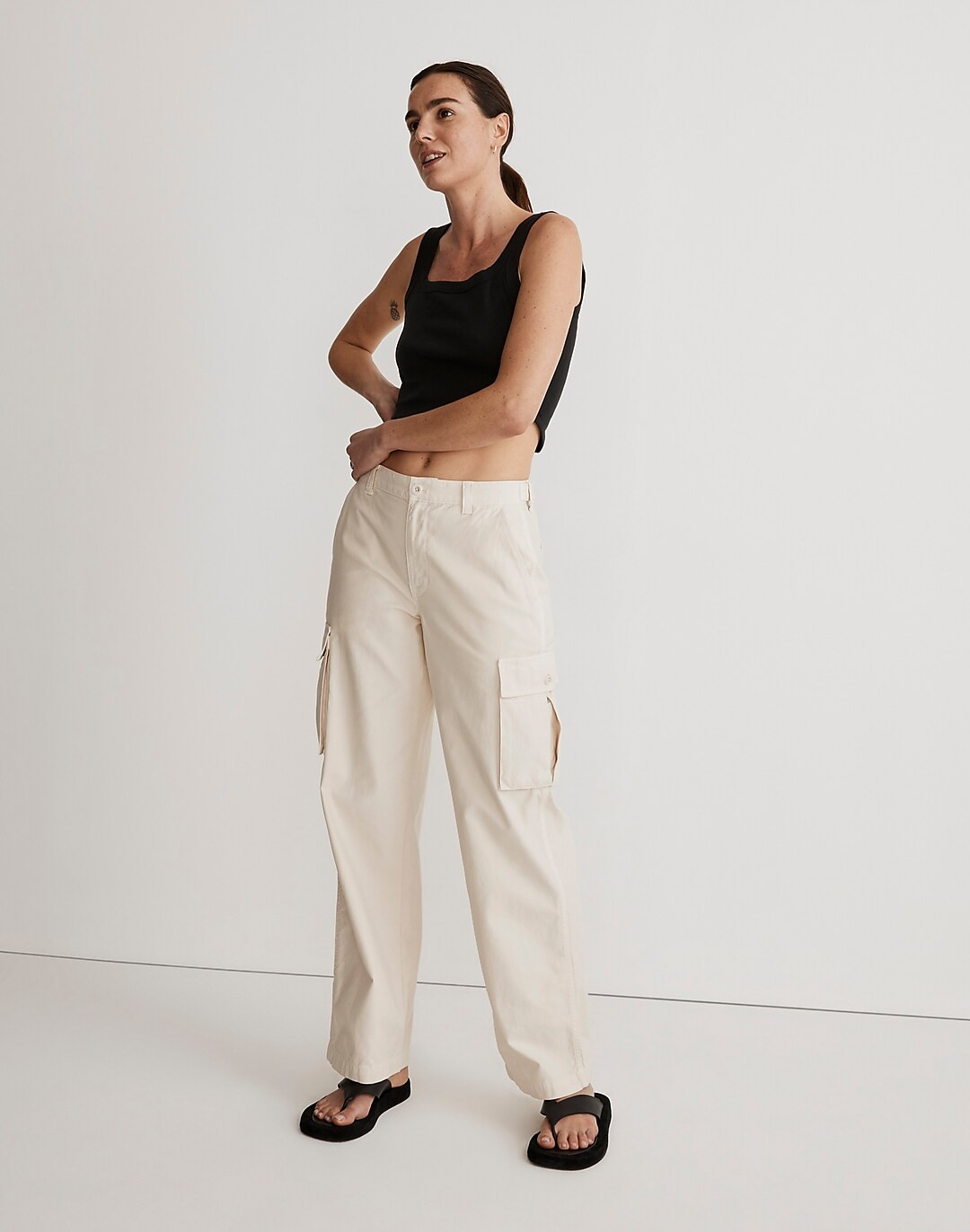 Garment-Dyed Low-Slung Straight Cargo Pants | Madewell
