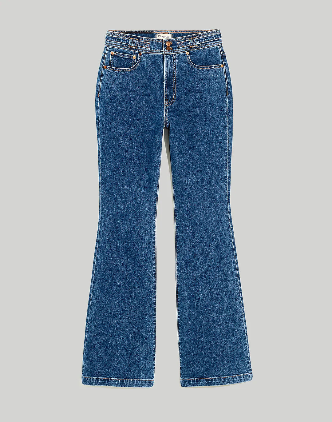 The Perfect Vintage Flare Jean in Bright Dark Indigo Wash | Madewell