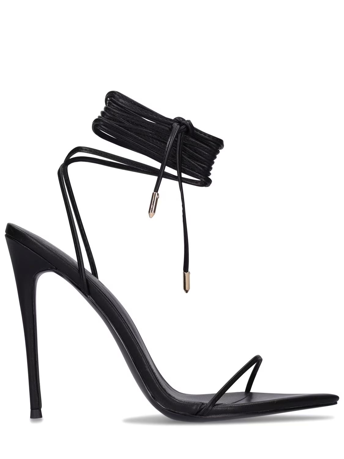 Femme La - 110mm luce minimale lace-up sandals - Black | Luisaviaroma | Luisaviaroma