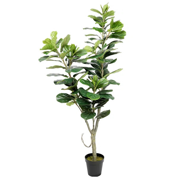 82'' Artificial Fiddle Leaf Fig Tree in Pot | Wayfair North America