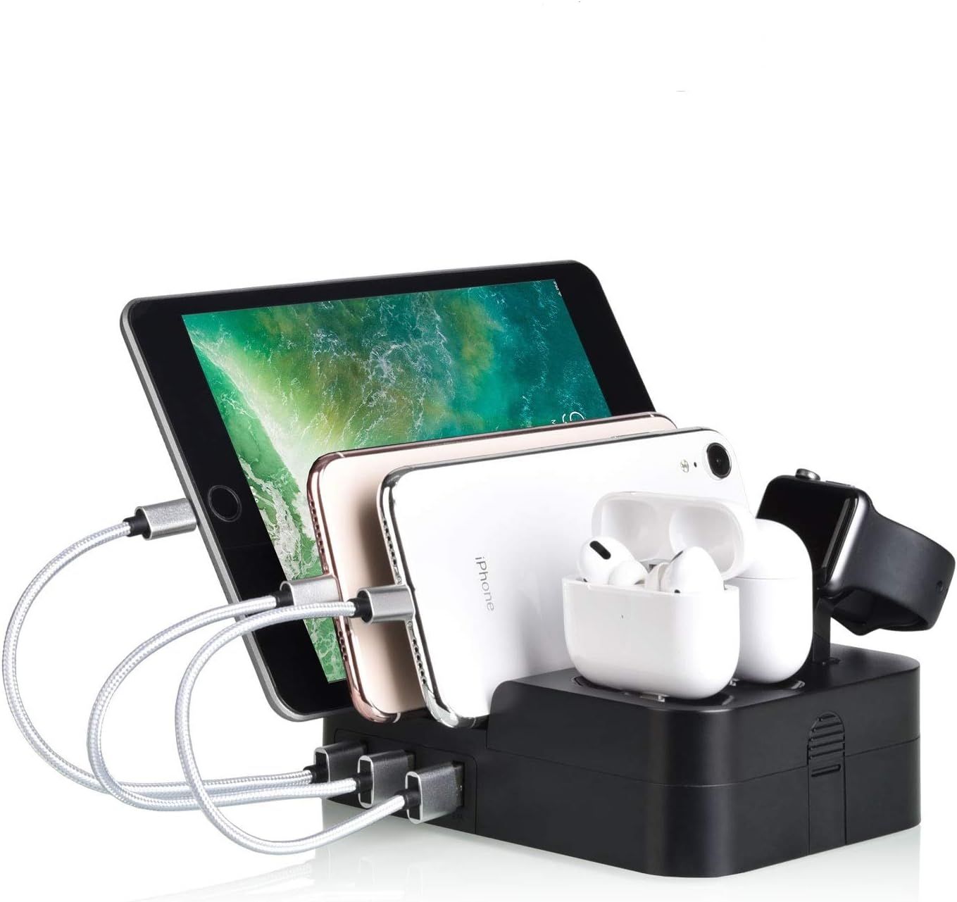 KeyEntre 6 Port USB Charging Station Multi Device USB Charging Dock Station HUB Desktop Charger S... | Amazon (US)