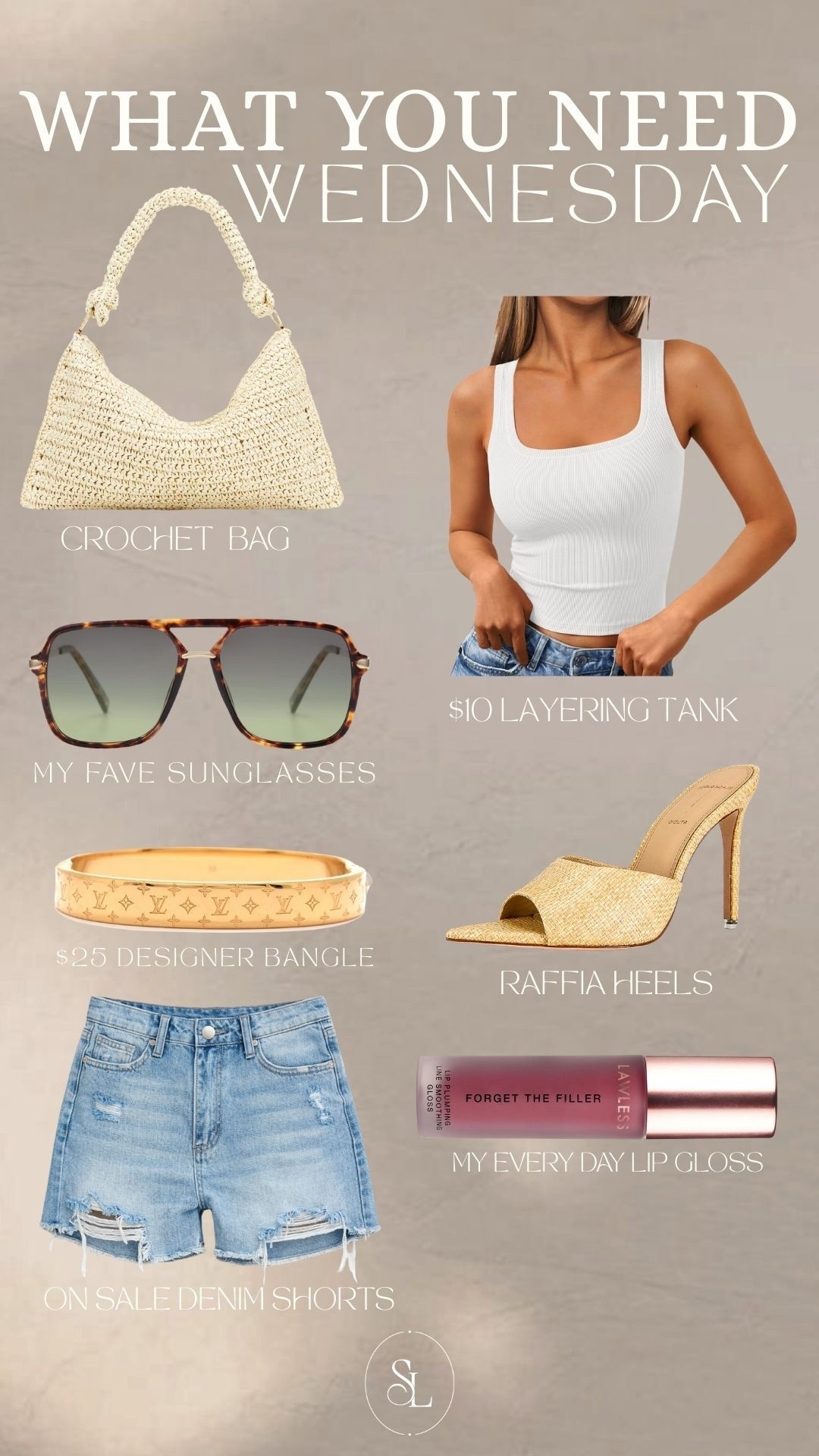 These are the kinds of pieces I reach for over and over — the simple staples that make getting dressed feel easy and put-together without overthinking it. A good tank, great denim, a neutral bag, effortless accessories… this is the formula.

everyday essentials, wardrobe basics, closet staples, summer outfit essentials, white tank top, denim shorts, neutral accessories, raffia heels, crochet bag, everyday sunglasses, simple jewelry, capsule wardrobe pieces, affordable fashion finds, everyday outfit ideas, casual chic style, timeless basics, elevated casual

#LTKgrwm #LTKootd #LTKdayinmylife