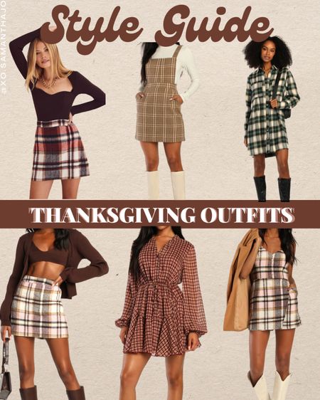 Thanksgiving Outfits 

Plaid skirt - plaid dress - button up T-shirt dress - bodysuit - fall outfits 

#LTKHoliday #LTKstyletip #LTKSeasonal