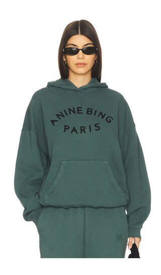 ANINE BING Harvey Paris Sweatshirt in Teal. - size S | Revolve Clothing (Global)