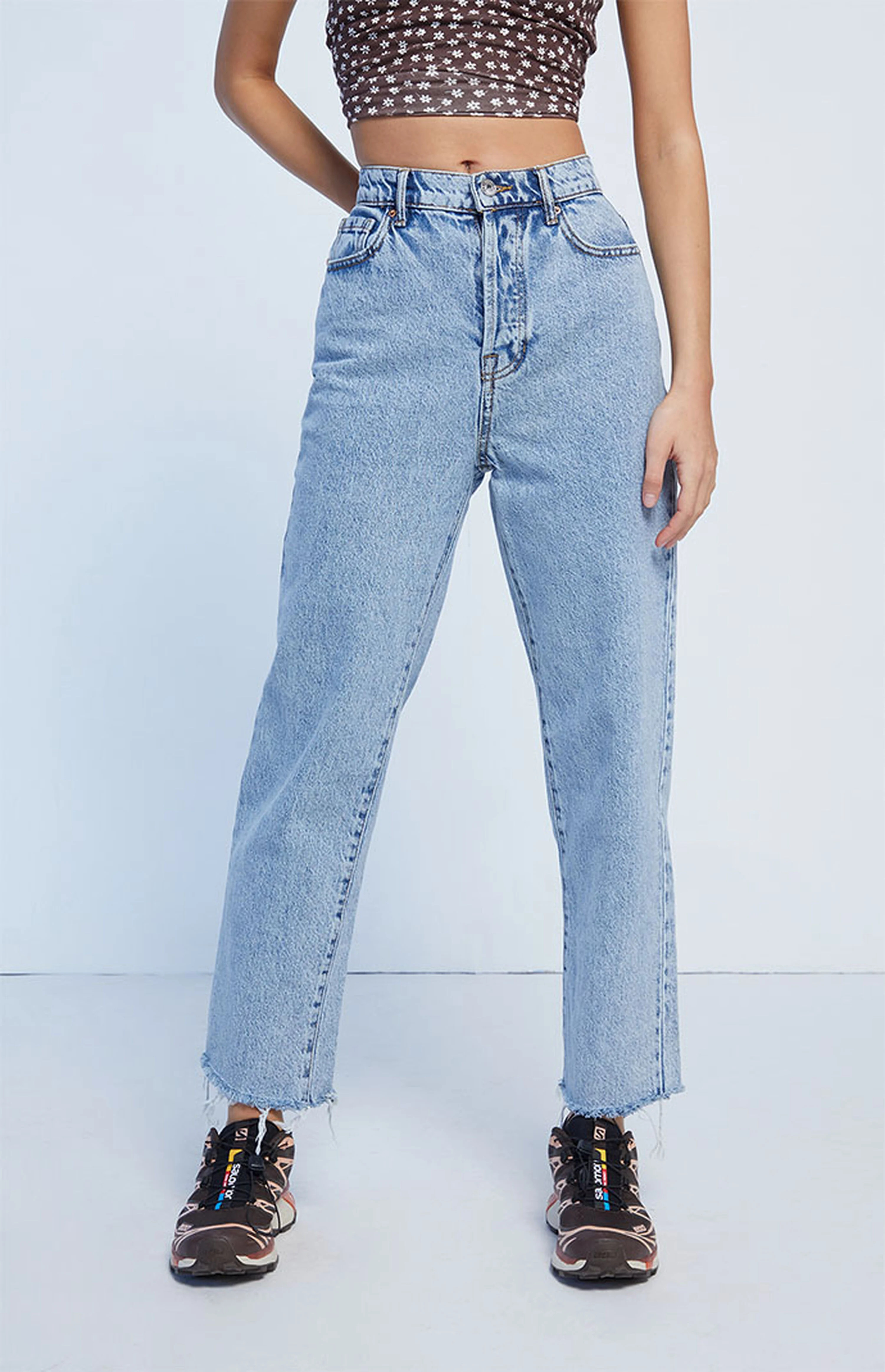 PacSun Eco Light Blue High Waisted Straight Leg Jeans | PacSun | PacSun