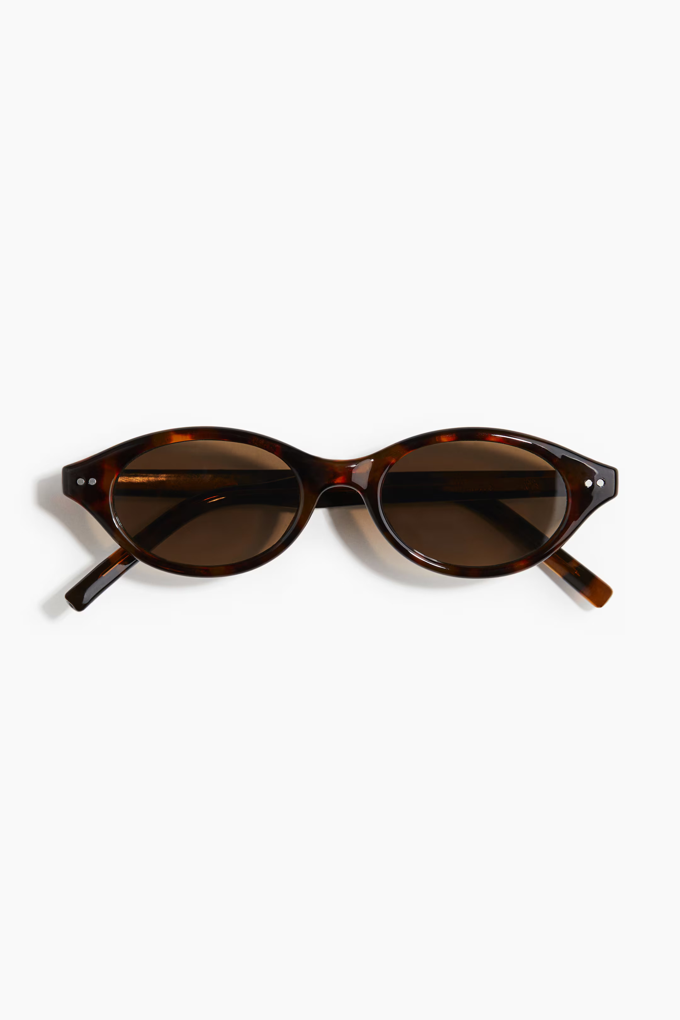 Oval sunglasses - Brown/Tortoiseshell-patterned - Ladies | H&M GB | H&M (UK, MY, IN, SG, PH, TW, HK)