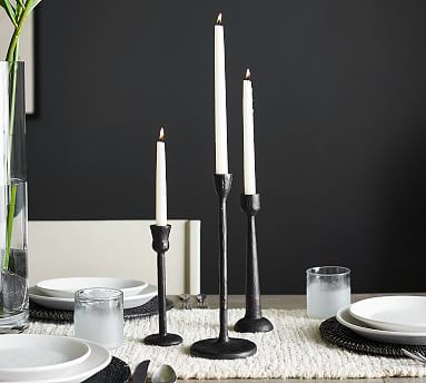 Rio Bronze Taper Candleholder | Pottery Barn (US)